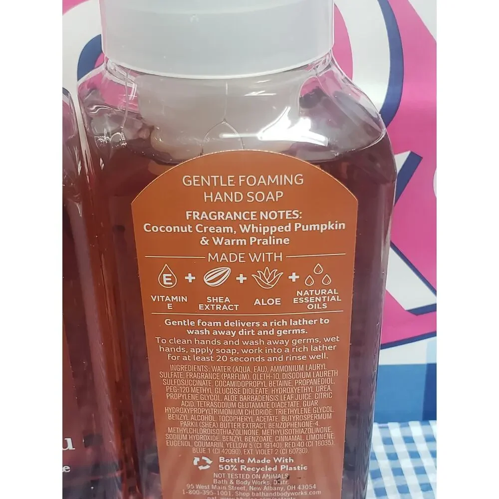 BBW I ONLY HAVE PIES FOR YOU Coconut Pumpkin Latte Gentle Foaming Hand Soap Set